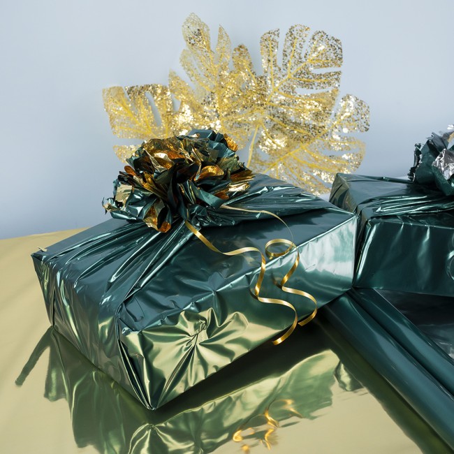 Полисилк (1*20 м) Изумрудный/Золото, 1 шт.