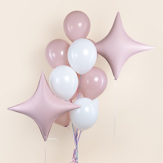 Fa (31''/79 см) Звезда, 4х-конечная, Сириус, Пыльная роза, Сатин, 1 шт.