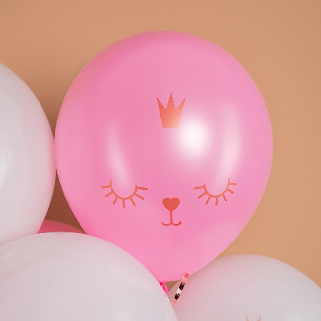 Дб (12''/30 см) С Днем Рождения! (котенок принцесса), Ассорти, кристалл, 2 ст, 25 шт.