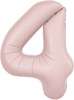 Ag (40''/102 см) Цифра, 4, Slim, Пыльная роза, в упаковке 1 шт.