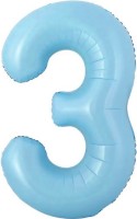 Fa (16"/41 см) Мини-цифра с клапаном, 3, Голубой, 1 шт.