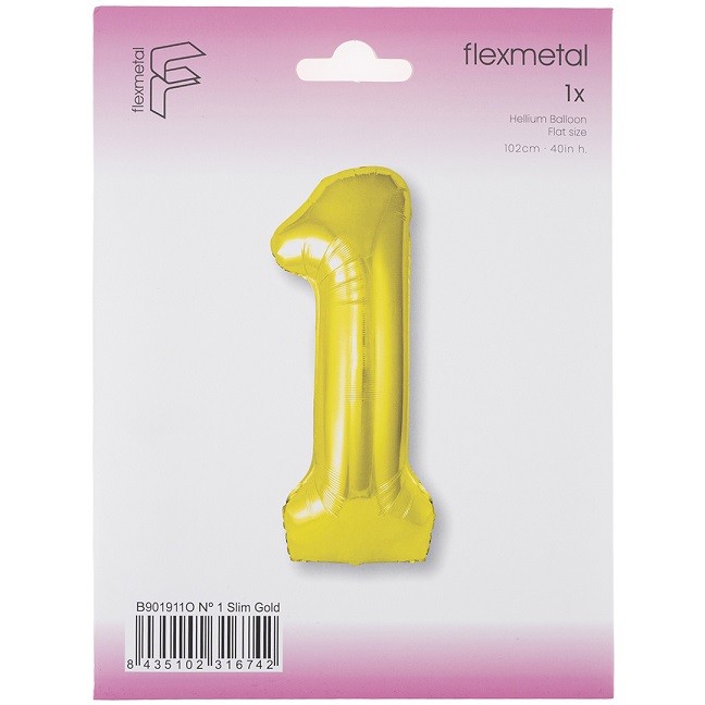 Fm (40''/102 см) Цифра, 1 Slim, Золото, 1 шт. в уп.