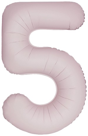 Fm (40''/102 см) Цифра, 5 Slim, Пыльная роза, Сатин, 1 шт. в уп.