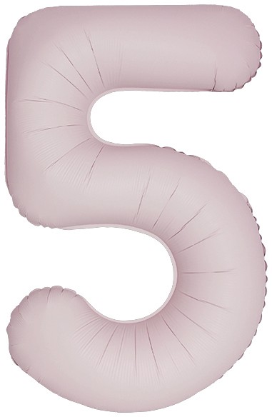 Fm (40''/102 см) Цифра, 5 Slim, Пыльная роза, Сатин, 1 шт. в уп.