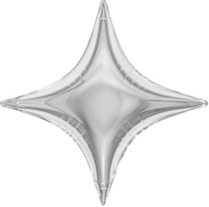 Fa (31''/79 см) Звезда, 4х-конечная, Сириус, Серебро, Металлик, 1 шт.