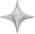 Fa (31''/79 см) Звезда, 4х-конечная, Сириус, Серебро, Металлик, 1 шт.