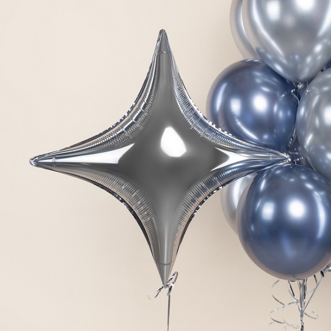 Fa (31''/79 см) Звезда, 4х-конечная, Сириус, Серебро, Металлик, 1 шт.