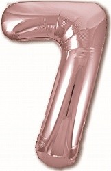 Ag (40"/102 см) Цифра, 7, Slim, Розовое Золото, в упаковке 1 шт.