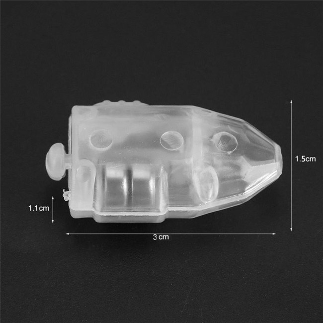 Подсветка в шар, постоянное свечение, 3*1,5*1,1 см, Белый, 10 шт.