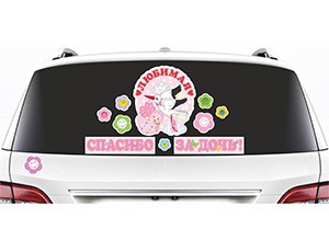 Наклейка д/авто СПАСИБО ЗА ДОЧЬ 11шт/М