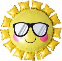 Fa (31''/79 см) Фигура, Солнце в солнечных очках, Желтый, 1 шт.