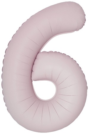 Fm (40''/102 см) Цифра, 6 Slim, Пыльная роза, Сатин, 1 шт. в уп.