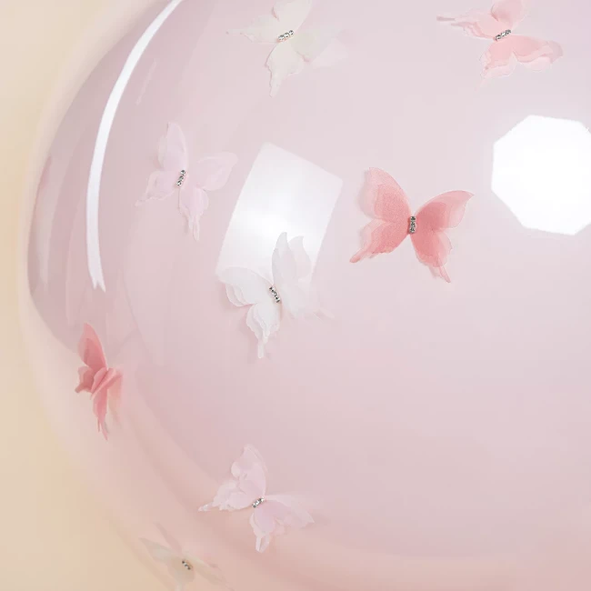 Декоративные бабочки Шифоновые, трехслойные, клеевые точки в компл, Орхидея, 4,5*5 см, 10 шт.