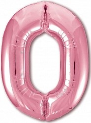 Ag (40"/102 см) Цифра, 0, Slim, Розовый, в упаковке 1 шт.
