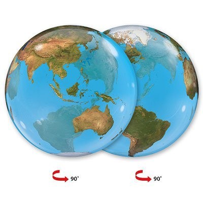 Ql (22''/56 см) BUBBLE, Планета Земля в упаковке, 1 шт.