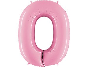 Gr (40''/102 см) /ЦИФРА 0 Пастель Pink, 1 шт.