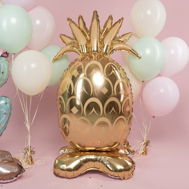 Fa 3D (59''/150 см) Фигура на подставке, Ананас, Золото, 1 шт. в уп.