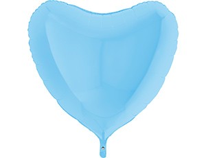 Gr (36''/91 см) СЕРДЦЕ Пастель Matte Blue, 1 шт.