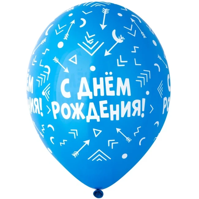 Bb (14''/35 см) Шелкография пастель ДР Геометричный, 25 шт.