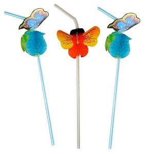 BA Трубочки для коктейля Бабочки и Пчелки, 8 шт.