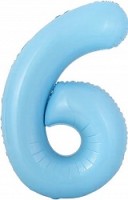 Fa (16"/41 см) Мини-цифра с клапаном, 6, Голубой, 1 шт.