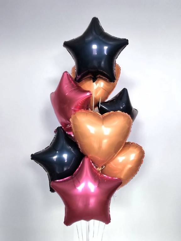 Ag (19''/48 см) Сердце, Персиковый пух, 1 шт.