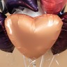 Ag (19"/48 см) Сердце, Персиковый пух, 1 шт.