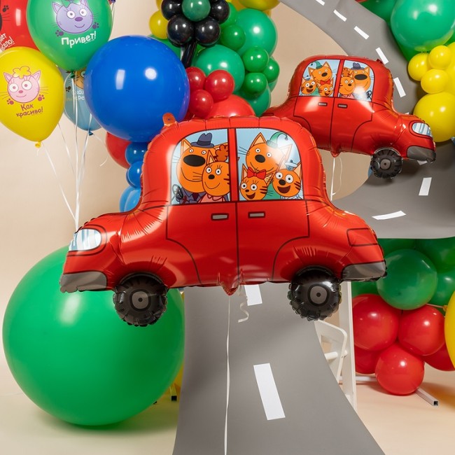 Fa (30''/76 см) Фигура, Три Кота, Автомобиль, 1 шт. в уп.