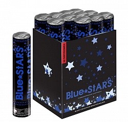 Пневмохлопушка (12''/30 см), Металлизированные звезды, Синий, 1 шт.