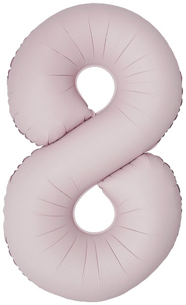 Fm (40''/102 см) Цифра, 8 Slim, Пыльная роза, Сатин, 1 шт. в уп.