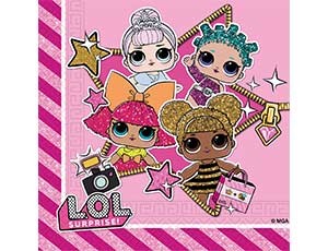 Салфетка Куклы ЛОЛ 33см 20шт/Р