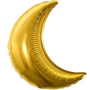 Fm (36''/91 см) Фигура, Полумесяц, Золотой, 1 шт.