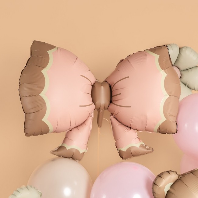 Fa (37''/94 см) Фигура, Бант, Розовый, Сатин, 1 шт.