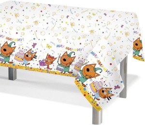 Скатерть одноразовая, Три Кота, 120*180 см, 1 шт.