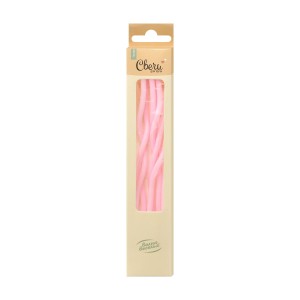 Свечи Спирали Люкс, Розовый, 0,4*13 + 3 см, 6 шт. с держат.