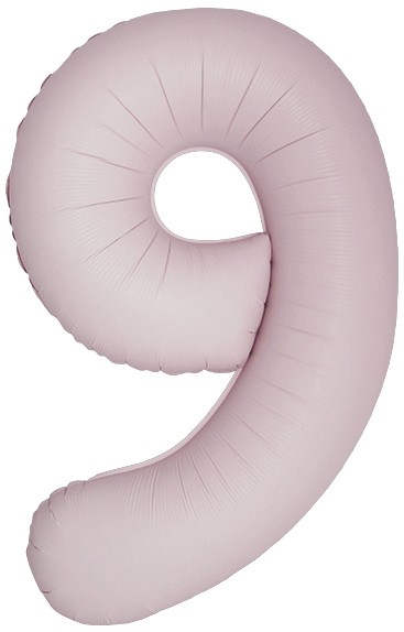 Fm (40''/102 см) Цифра, 9 Slim, Пыльная роза, Сатин, 1 шт. в уп.