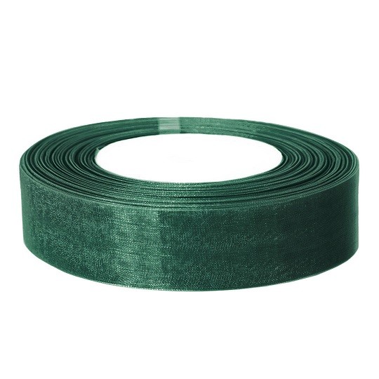 Лента органза (2,5 см*22,85 м) Изумрудный, 1 шт.