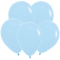 Sp (5"/13 см) Нежно-голубой, Пастель Матовый (Макаронс) (640), 100 шт.