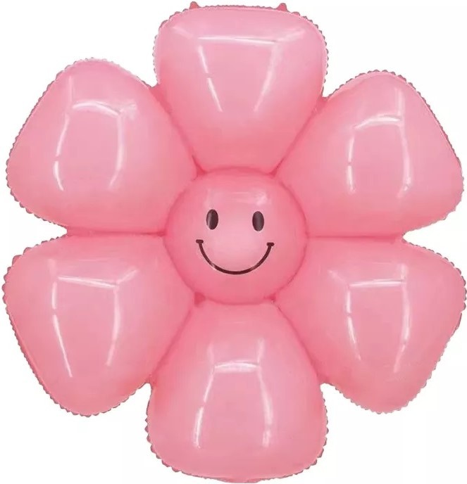 Fa (35''/89 см) Цветок, Ромашка (надув воздухом), Розовый, 1 шт.