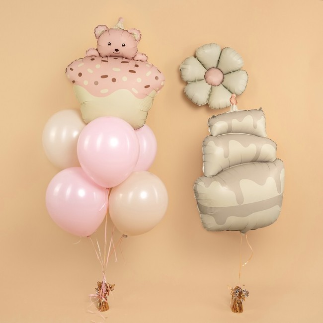 Fa (37''/94 см) Фигура, Торт, Кремовый, Сатин, 1 шт.