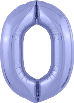 Ag (40&quot;/102 см) Цифра, 0, Slim, Пастельный фиолетовый, 1 шт. в уп.