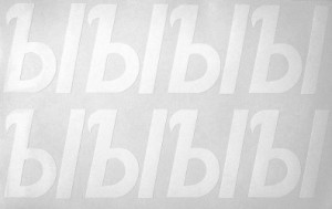 Наклейки буквы 8 см "Ы" белые, 1 лист