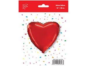 Fm (18''/45 см) /СЕРДЦЕ Металлик Red УП, 1 шт.
