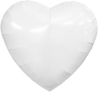 Ag (36"/91 см) Сердце, Белый, 1 шт. в уп.