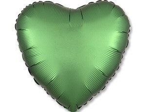 Аn (18''/46 см) СЕРДЦЕ Сатин Emerald, 1 шт.