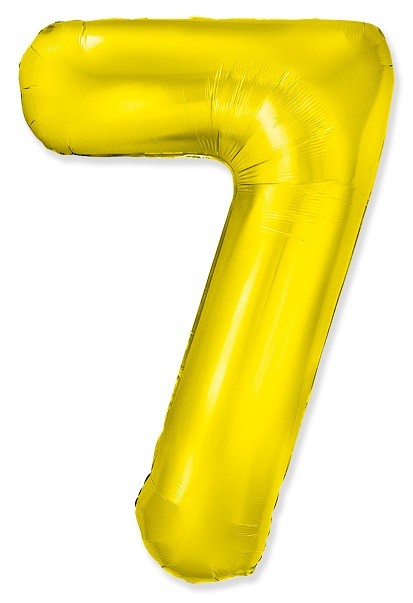Fm (40''/102 см) Цифра, 7 Slim, Золото, 1 шт. в уп.