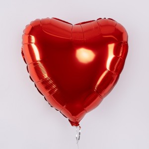 Gr (18''/46 см) СЕРДЦЕ Металлик Red, 1 шт.