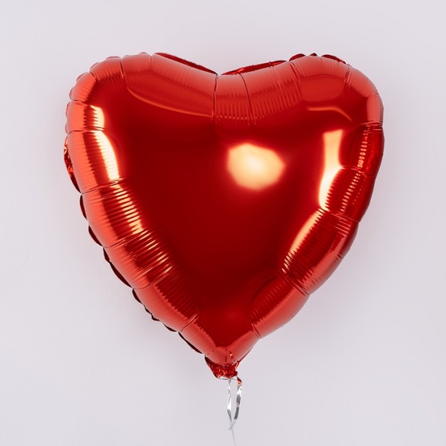 Gr (18''/46 см) СЕРДЦЕ Металлик Red, 1 шт.