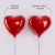 Gr (18''/46 см) СЕРДЦЕ Металлик Red, 1 шт.