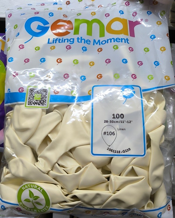 Gm (12''/30 см) /106 Пастель Lino, 100 шт.